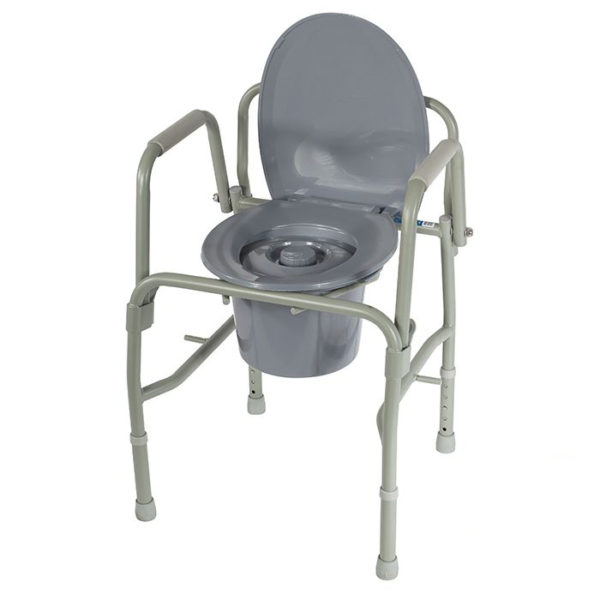 Кресло-туалет 10583 откидные поручни (115 кг)