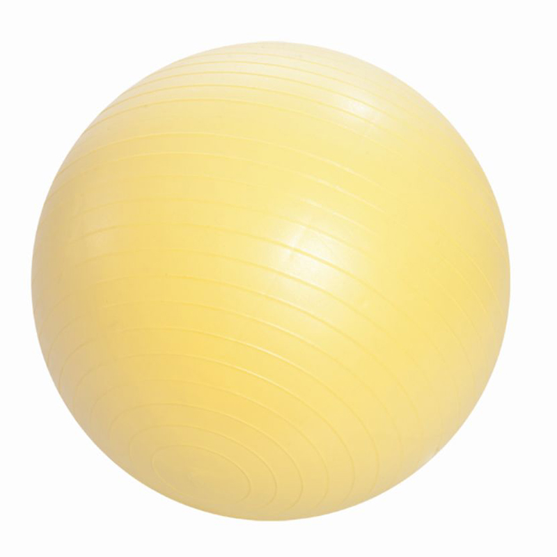 Мяч гимнастический с насосом с системой «антиразрыв» М-255 (55 см, желтый)