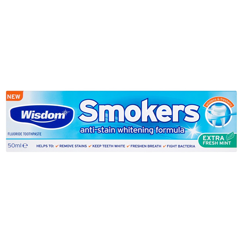 Зубная паста Wisdom Smokers для очистки эмали от налета 50мл, арт.2723