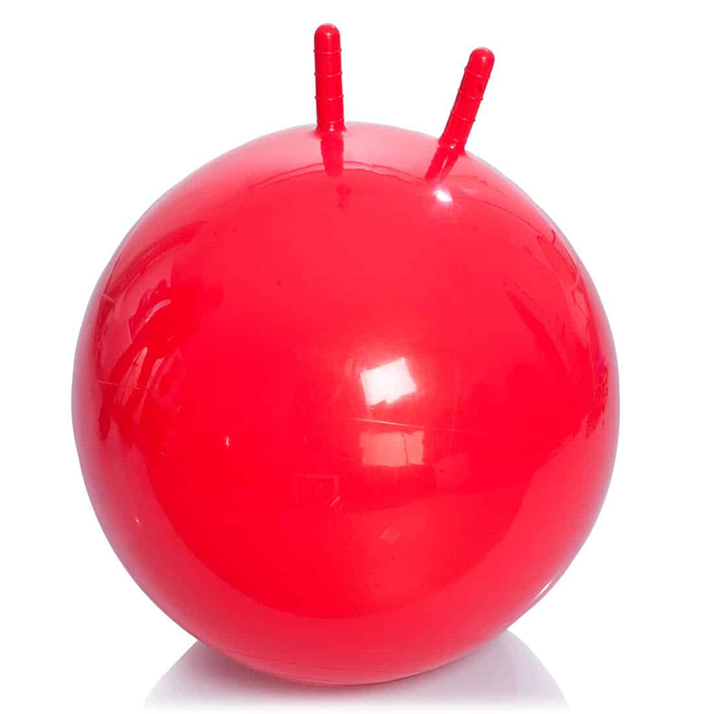 Мяч гимнастический с рожками с насосом М-355 (55 см, красный)
