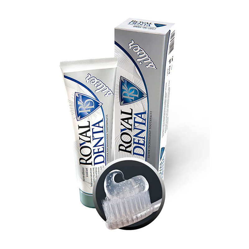 Зубная паста Royal Denta Silver антибактериальная от кариеса и неприятного запаха, 30г. арт. 4443