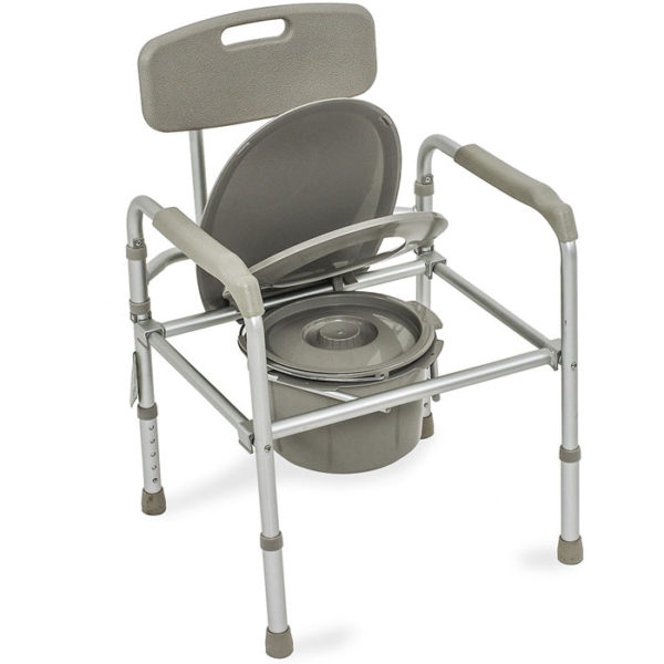 Кресло-туалет АМСВ6808 облегченное со спинкой (до 100кг)