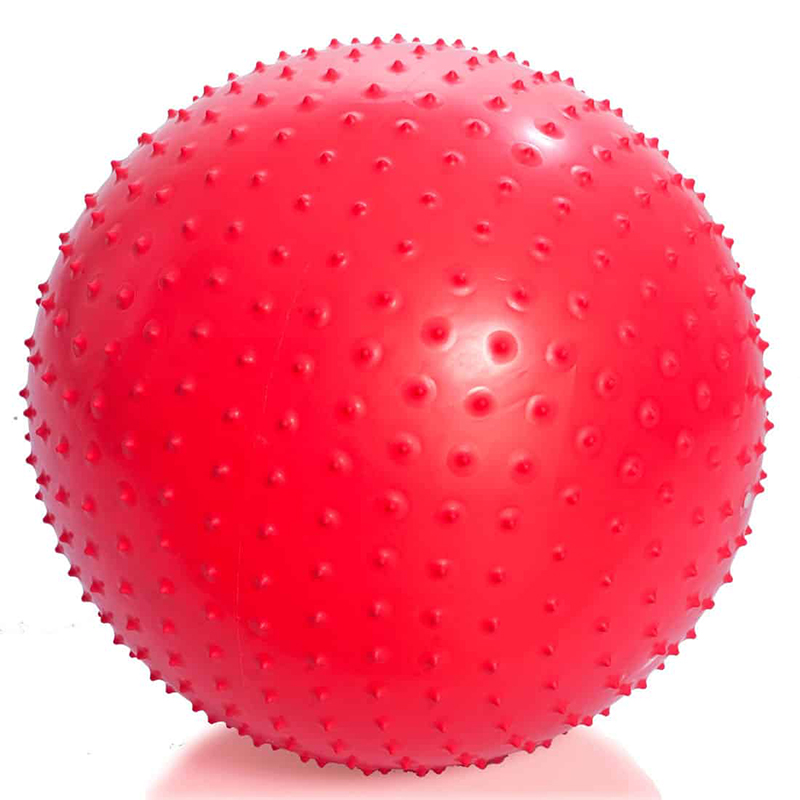 Мяч гимнастический игольчатый с насосом М-165 (65 см, красный)