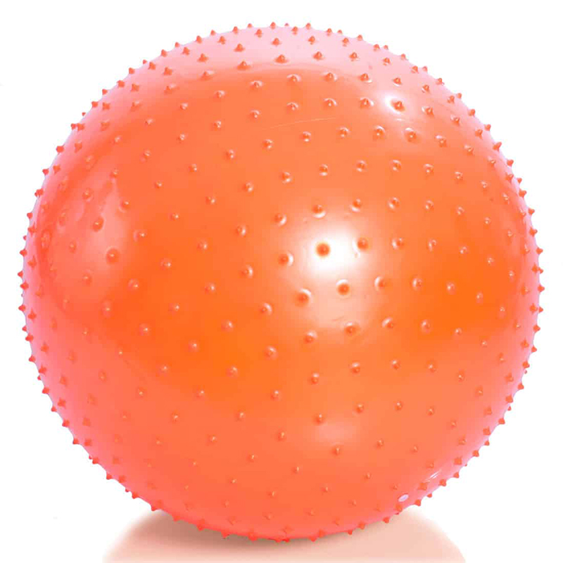 Мяч гимнастический игольчатый с насосом М-175 (75 см, оранжевый)