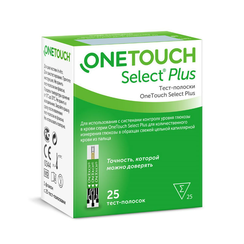 Тест-полоски «One Touch Select Plus» (25 шт)