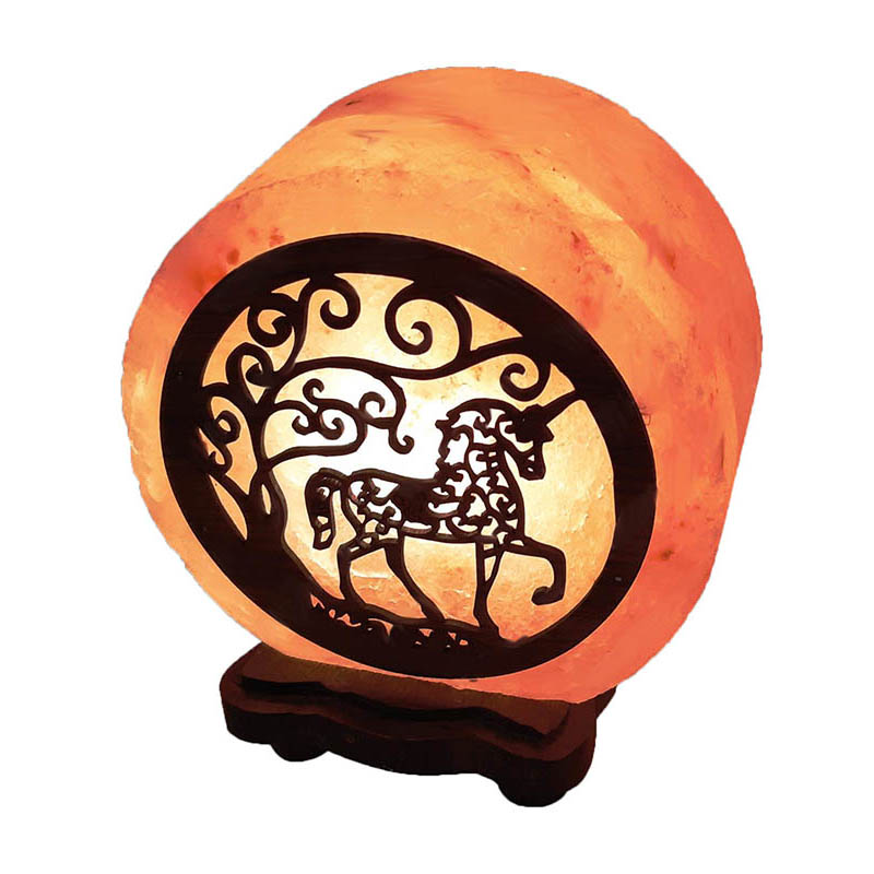Солевая лампа Wonder Life с картинкой “Единорог” (3,3 кг)