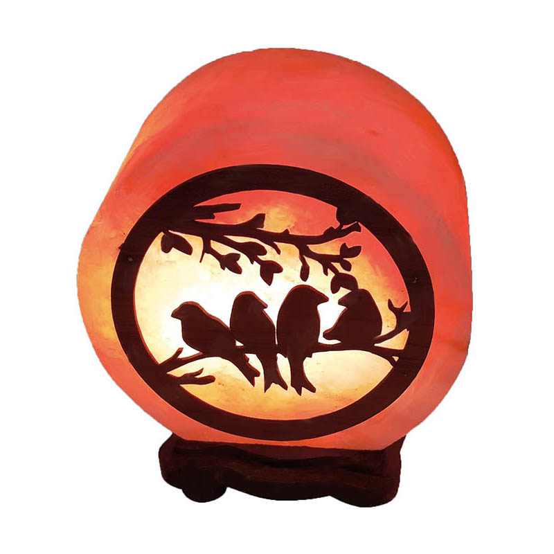 Солевая лампа Wonder Life с картинкой “Птички” (4,3 кг)